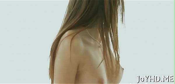 Young hottie in a eager action